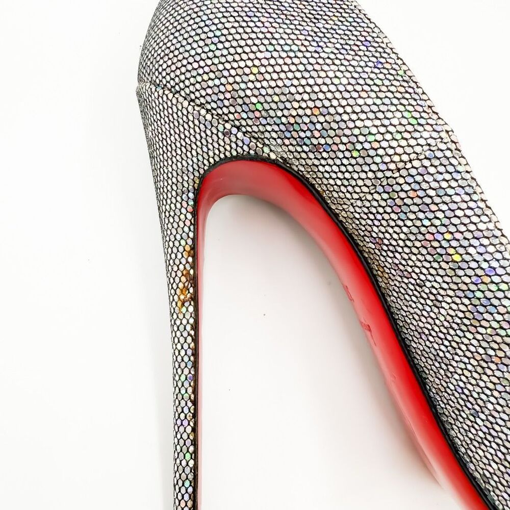 Christian Louboutin So Kate Heels120 Pumps Metallic EU 37.5 US 7.5 - Picture 7 of 13